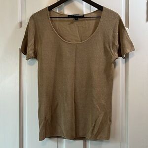 Vtg Linda Allard Ellen Tracy Knit Scoop Neck 100% Silk Blouse Top - Size Medium